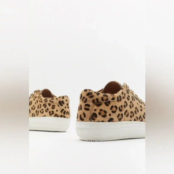 Nasty Gal Cow Print Ponyskin Lace Up Court Sneaker Size 6 - Picture 2 of 4